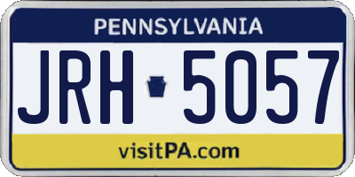 PA license plate JRH5057