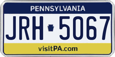 PA license plate JRH5067