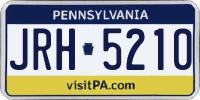 PA license plate JRH5210