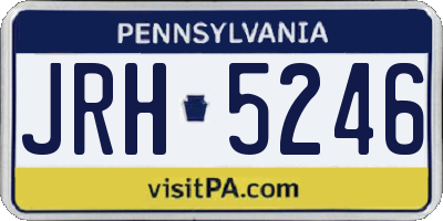 PA license plate JRH5246