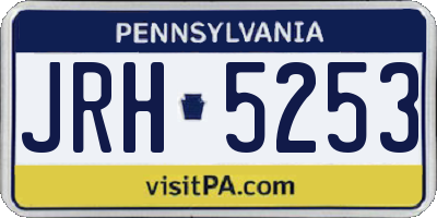 PA license plate JRH5253