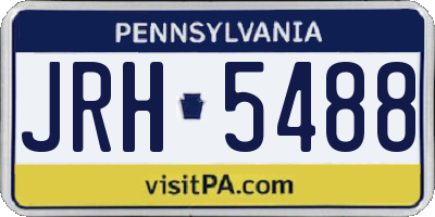 PA license plate JRH5488