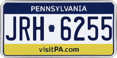 PA license plate JRH6255