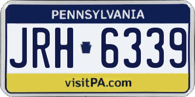 PA license plate JRH6339