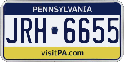 PA license plate JRH6655