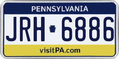 PA license plate JRH6886