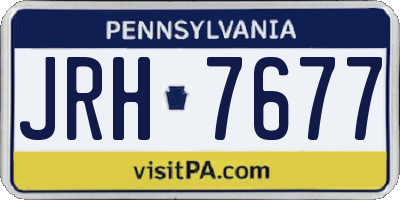 PA license plate JRH7677