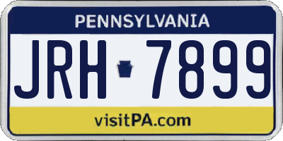 PA license plate JRH7899