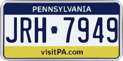 PA license plate JRH7949