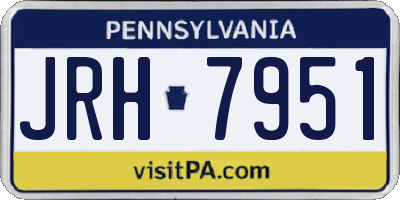 PA license plate JRH7951