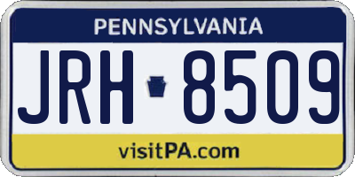 PA license plate JRH8509