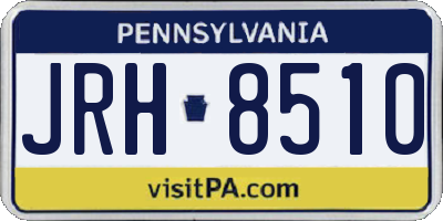PA license plate JRH8510
