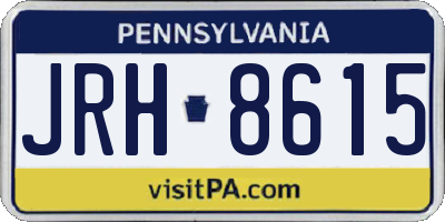 PA license plate JRH8615