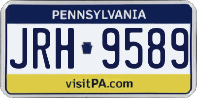 PA license plate JRH9589