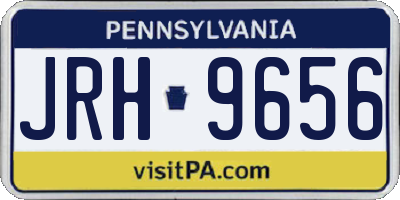 PA license plate JRH9656