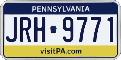 PA license plate JRH9771