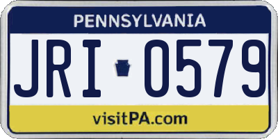 PA license plate JRI0579