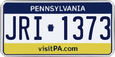 PA license plate JRI1373