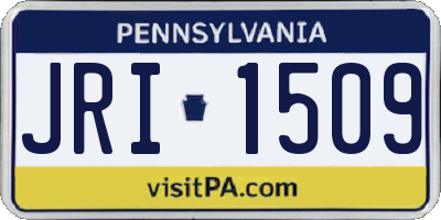 PA license plate JRI1509
