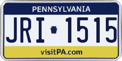 PA license plate JRI1515