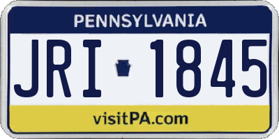 PA license plate JRI1845