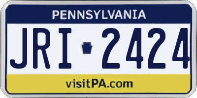 PA license plate JRI2424