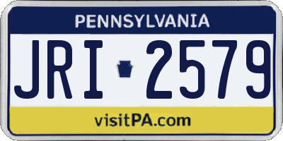 PA license plate JRI2579