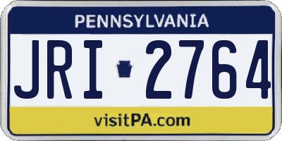 PA license plate JRI2764