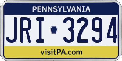 PA license plate JRI3294