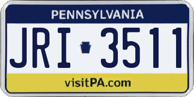 PA license plate JRI3511