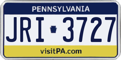 PA license plate JRI3727