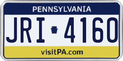 PA license plate JRI4160