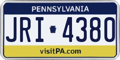 PA license plate JRI4380