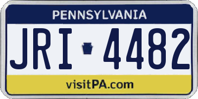 PA license plate JRI4482
