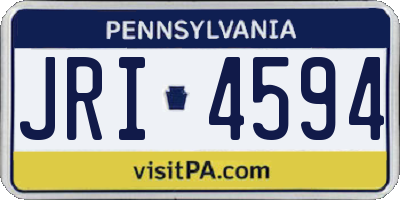 PA license plate JRI4594