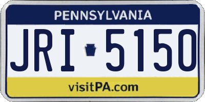 PA license plate JRI5150