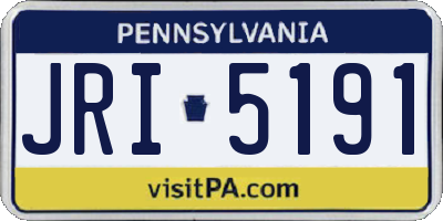 PA license plate JRI5191