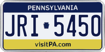 PA license plate JRI5450