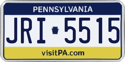 PA license plate JRI5515