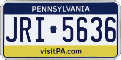 PA license plate JRI5636