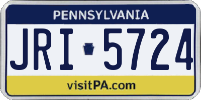 PA license plate JRI5724