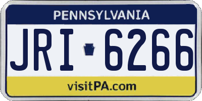 PA license plate JRI6266