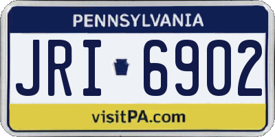 PA license plate JRI6902
