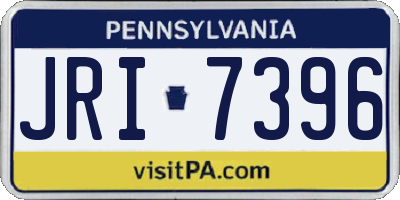 PA license plate JRI7396