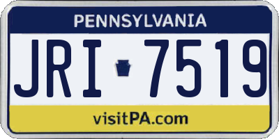 PA license plate JRI7519