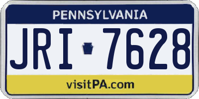PA license plate JRI7628