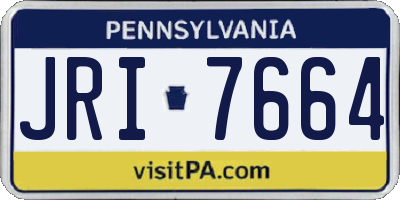 PA license plate JRI7664