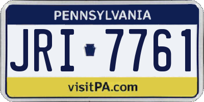 PA license plate JRI7761