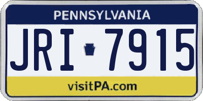 PA license plate JRI7915