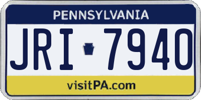 PA license plate JRI7940